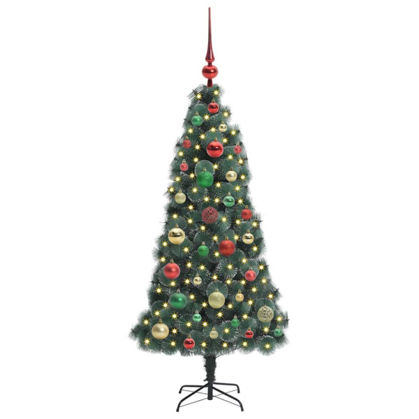 Árbol de Navidad Artificial Preiluminado con Conjunto de Bolas M 3