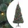 Árbol de Navidad artificial iluminado con set de bolas 150 cm 2