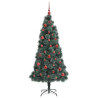 Árbol de Navidad artificial iluminado con set de bolas 150 cm 4
