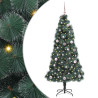 Árbol de Navidad artificial iluminado con juego de bolas 150 cm 1