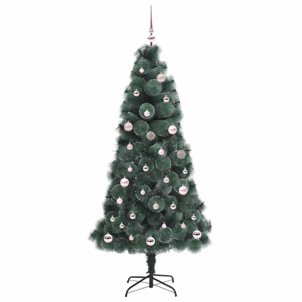 Árbol de Navidad artificial iluminado con juego de bolas 150 cm M 3