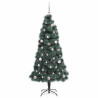 Árbol de Navidad artificial iluminado con juego de bolas 150 cm 3
