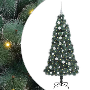 Árbol de Navidad artificial preiluminado con juego de bolas H