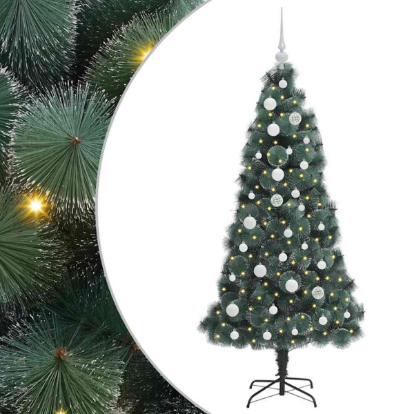 Árbol de Navidad artificial preiluminado con juego de bolas M 2