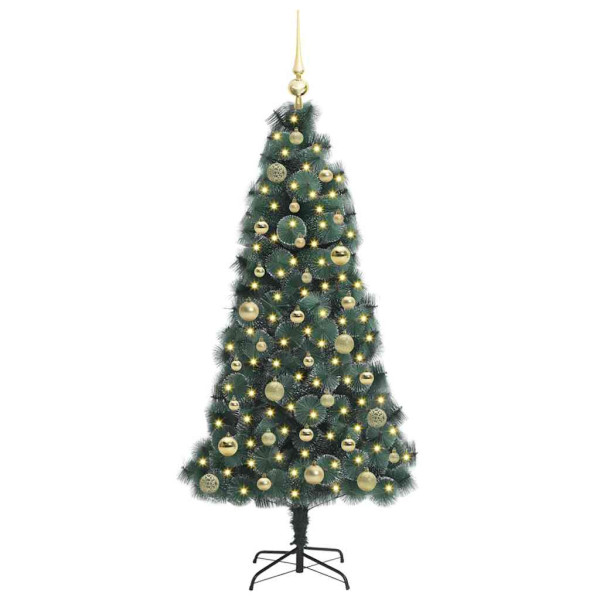 Árbol de Navidad Artificial Pre-iluminado con Juego de Bolas M 3