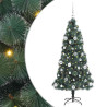 Árbol de Navidad Artificial Pre-iluminado con Juego de Bolas 2
