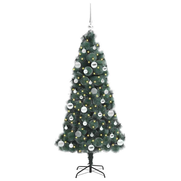 Árbol de Navidad Artificial Pre-iluminado con Juego de Bolas M 3