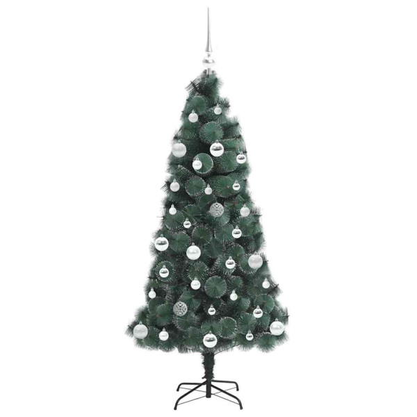 Árbol de Navidad Artificial Pre-iluminado con Juego de Bolas M 4