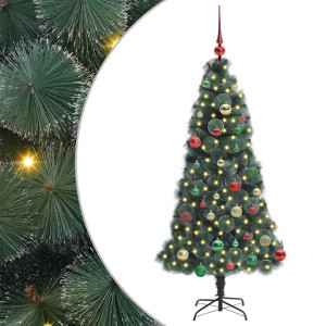 Árbol de Navidad artificial preiluminado con set de bolas H