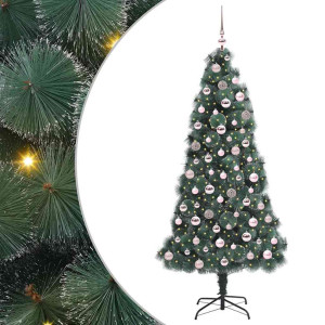 Árbol de Navidad artificial preiluminado con set de bolas H