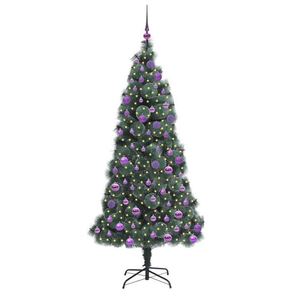 Árbol de Navidad artificial preiluminado con set de bolas M 3
