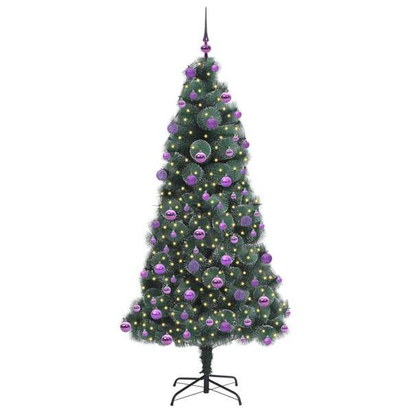 Árbol de Navidad artificial preiluminado con set de bolas M 3