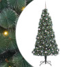 Árbol de Navidad artificial iluminado con set de bolas 240 cm 2