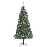 Árbol de Navidad artificial iluminado con set de bolas 240 cm 3