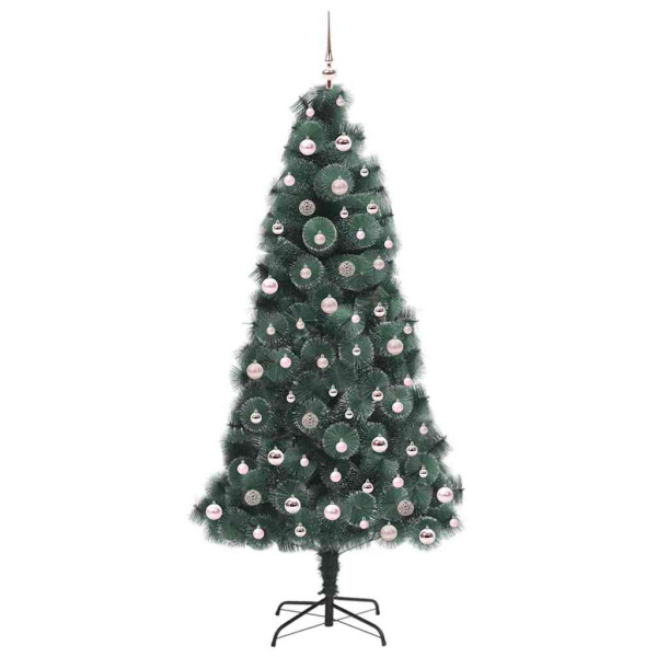 Árbol de Navidad artificial iluminado con set de bolas 240 cm M 4