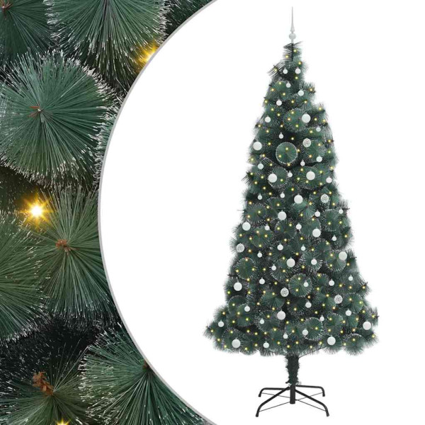 Árbol de Navidad artificial preiluminado con juego de bolas M 2