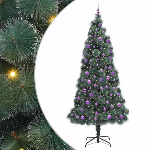 árbol de Navidad artificial preiluminado con set de bolas H