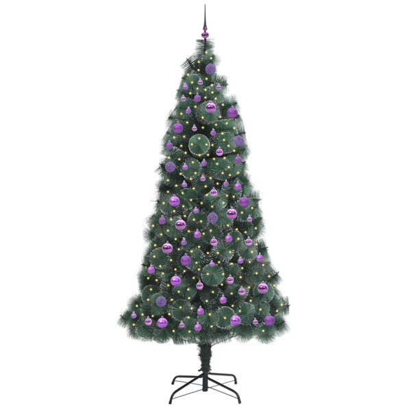 árbol de Navidad artificial preiluminado con set de bolas M 3