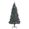 árbol de Navidad artificial preiluminado con set de bolas 4