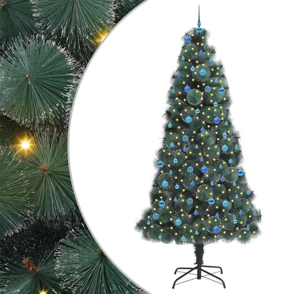 Árbol de Navidad artificial preiluminado con juego de bolas D