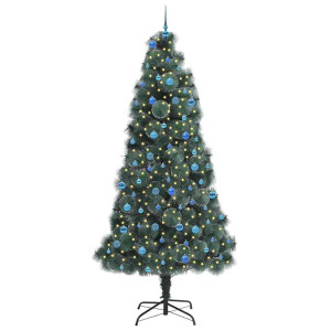 Árbol de Navidad artificial preiluminado con juego de bolas H