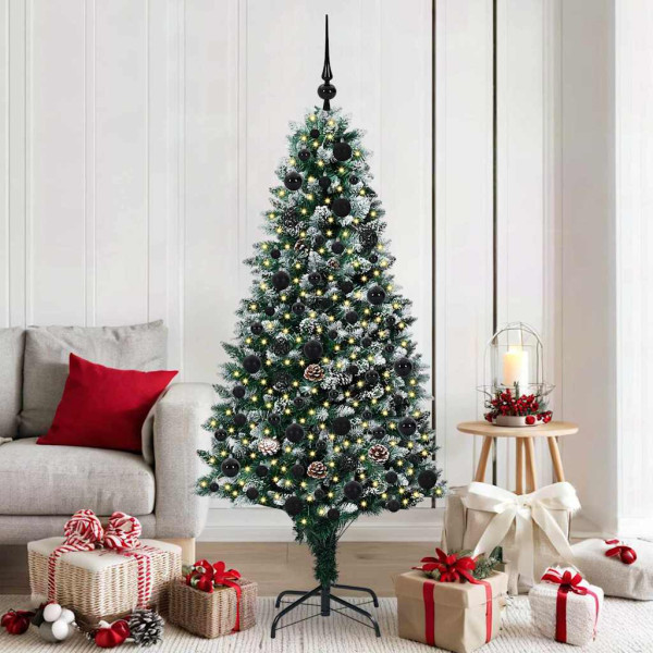 Árbol de Navidad artificial Verde 180 cm PVC y Acero y Plástico D