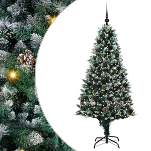 Árbol de Navidad artificial Verde 180 cm PVC y Acero y Plástico H