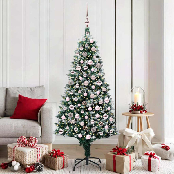 Árbol de Navidad artificial Verde 180 cm PVC y Acero y Plástico D