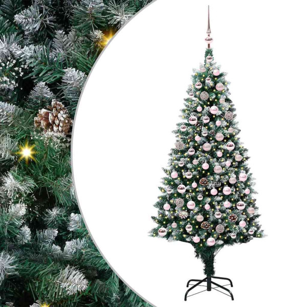 Árbol de Navidad artificial Verde 180 cm PVC y Acero y Plástico M 2