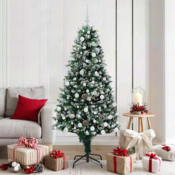 Árbol de Navidad artificial Verde 180 cm PVC y Acero y Plástico D