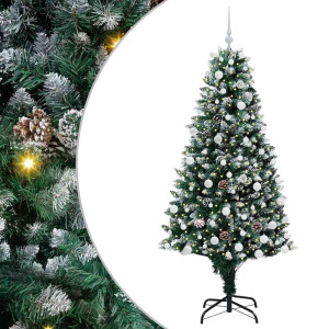 Árbol de Navidad artificial Verde 180 cm PVC y Acero y Plástico H