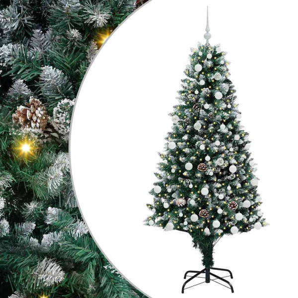 Árbol de Navidad artificial Verde 180 cm PVC y Acero y Plástico M 2