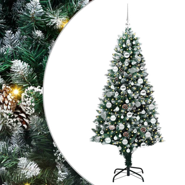 Árbol de Navidad artificial Verde 180 cm PVC y Acero y Plástico M 2