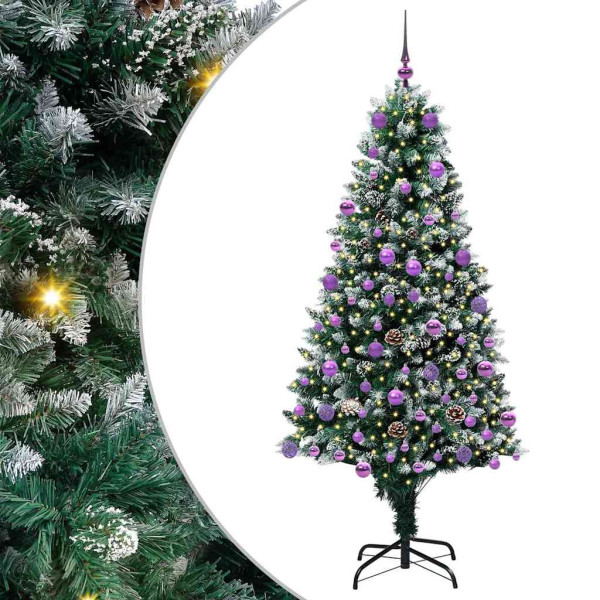 Árbol de Navidad artificial Verde 180 cm PVC y Acero y Plástico M 2