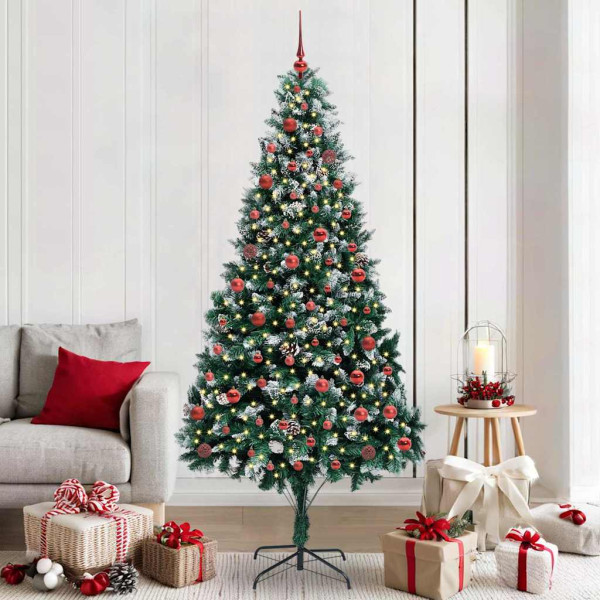 Árbol de Navidad artificial Verde 210 cm PVC y Acero y Plástico D