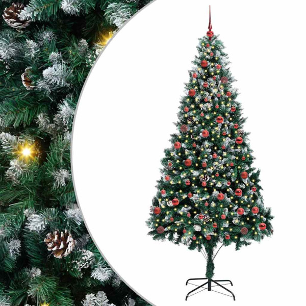 Árbol de Navidad artificial Verde 210 cm PVC y Acero y Plástico M 2