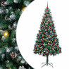 Árbol de Navidad artificial Verde 210 cm PVC y Acero y Plástico 2