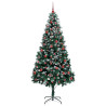 Árbol de Navidad artificial Verde 210 cm PVC y Acero y Plástico 4