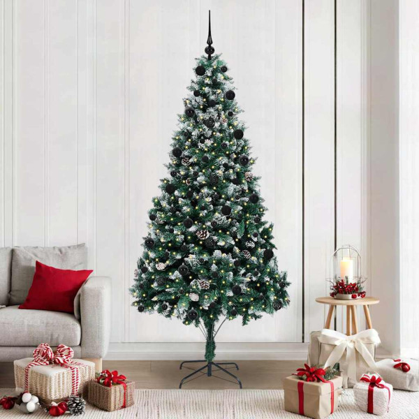 Árbol de Navidad artificial Verde 210 cm PVC y Acero y Plástico D