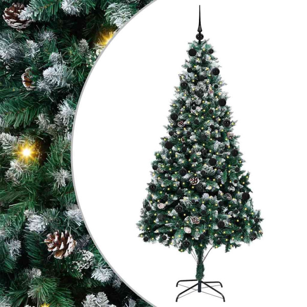 Árbol de Navidad artificial Verde 210 cm PVC y Acero y Plástico M 2