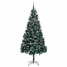 Árbol de Navidad artificial Verde 210 cm PVC y Acero y Plástico 4