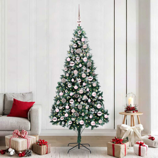 Árbol de Navidad artificial Verde 210 cm PVC y Acero y Plástico D