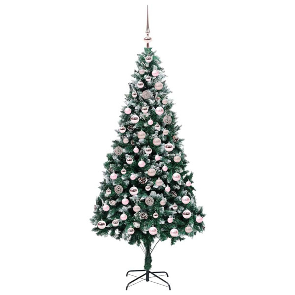 Árbol de Navidad artificial Verde 210 cm PVC y Acero y Plástico M 4