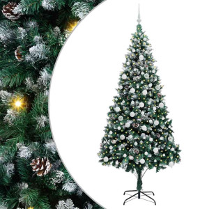 Árbol de Navidad artificial Verde 210 cm PVC y Acero y Plástico H