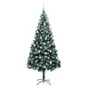 Árbol de Navidad artificial Verde 210 cm PVC y Acero y Plástico 4