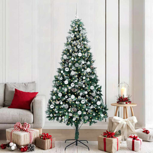 Árbol de Navidad artificial Verde 210 cm PVC y Acero y Plástico D
