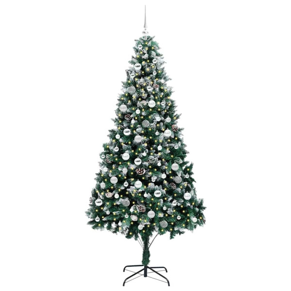Árbol de Navidad artificial Verde 210 cm PVC y Acero y Plástico M 3