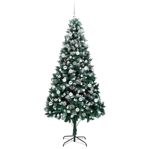 Árbol de Navidad artificial Verde 210 cm PVC y Acero y Plástico M 4