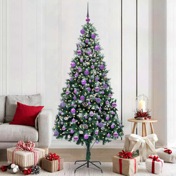 Árbol de Navidad artificial Verde 210 cm PVC y Acero y Plástico D