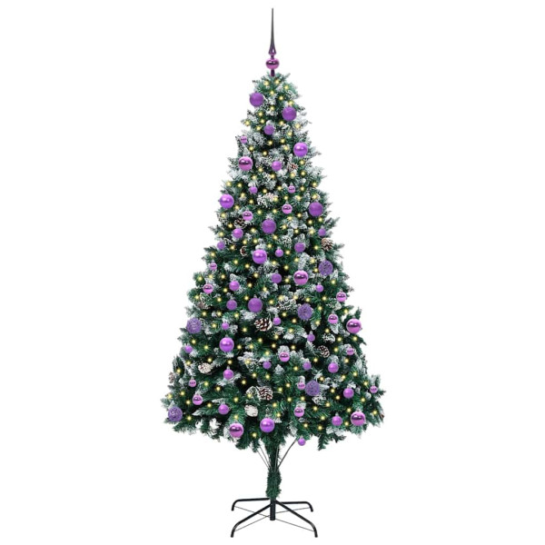 Árbol de Navidad artificial Verde 210 cm PVC y Acero y Plástico M 3
